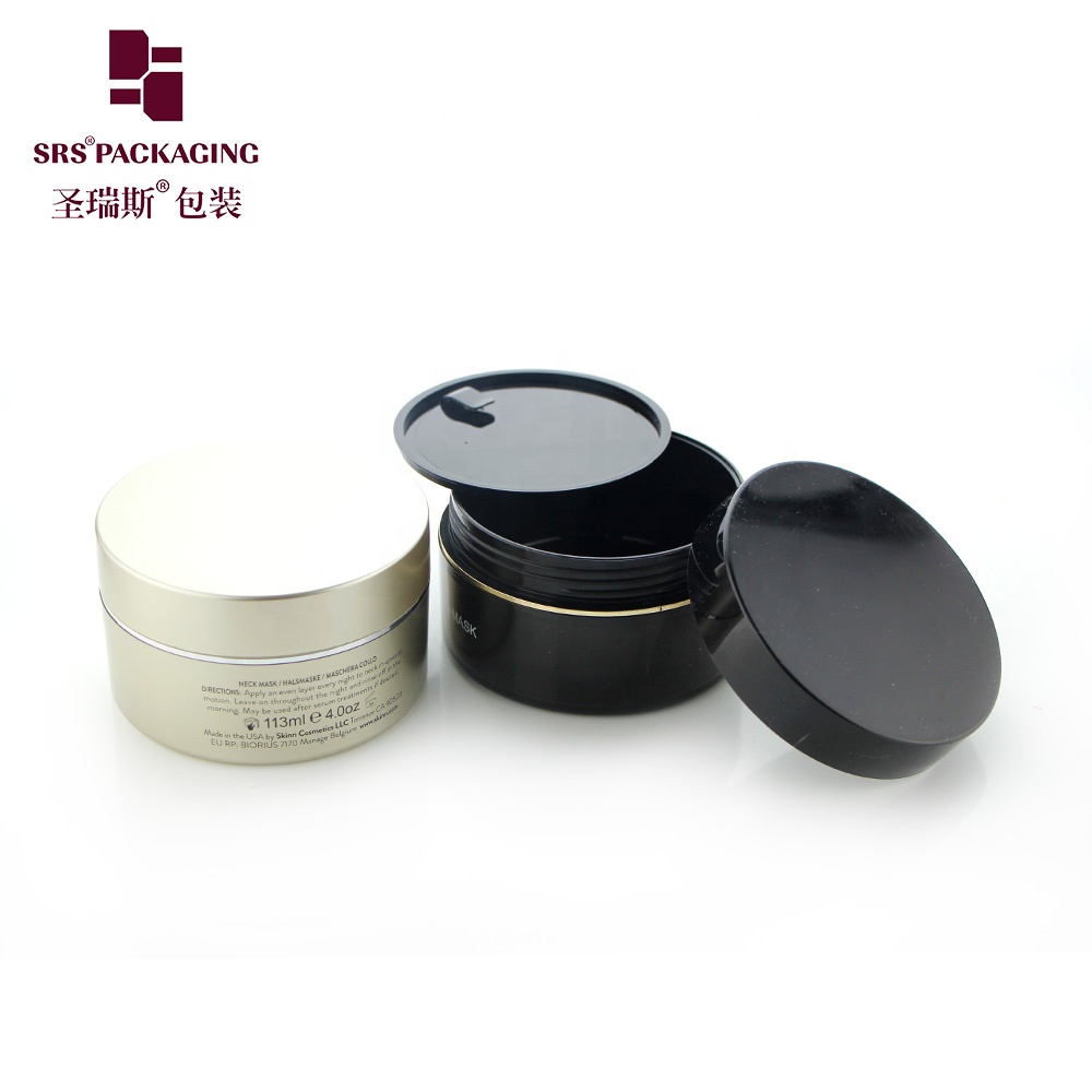 Empty Custom Double Wall 100ml 200ml 300ml 500ml AS Plastic Cosmetic Cream Jar
