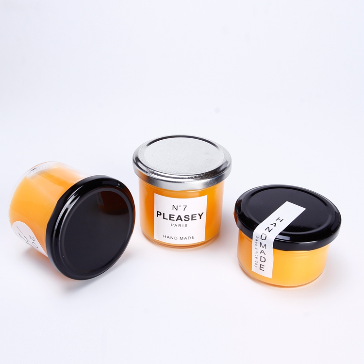 Empty Cylinder Glass Jar for Chicken Liver Pate 140ml Glass Jar Jam Jar with Lid