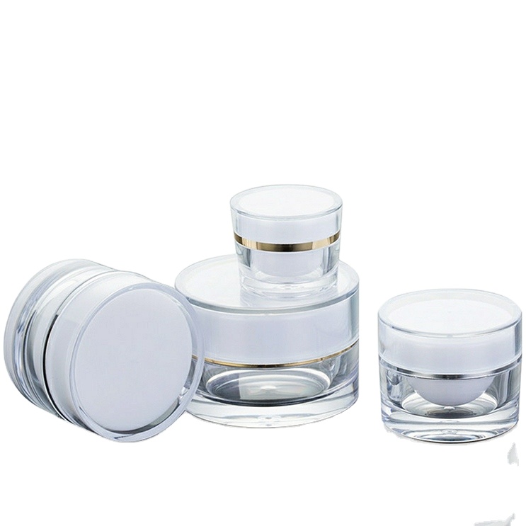 Empty Double Wall Cream Jar New Design 5/10/15/20/30/50g Acrylic Plastic Empty Cosmetic Jar for Face cream