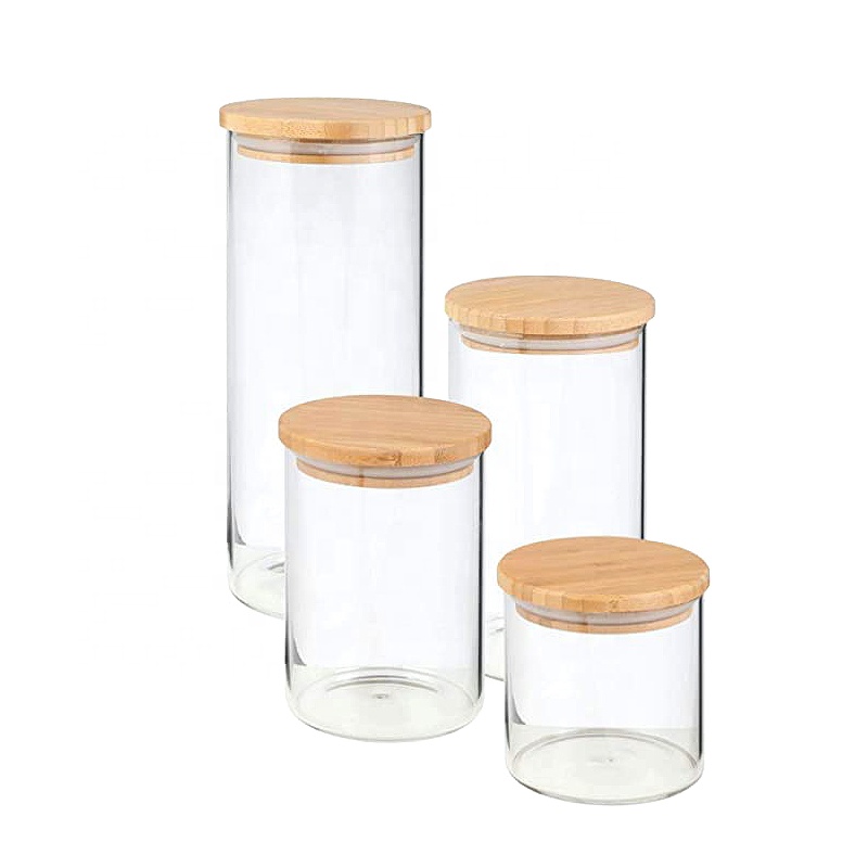 Empty Fancy Coffee Cookie Food 1000ml 250ml 500ml Candy Storage Glass Jar 1500ml