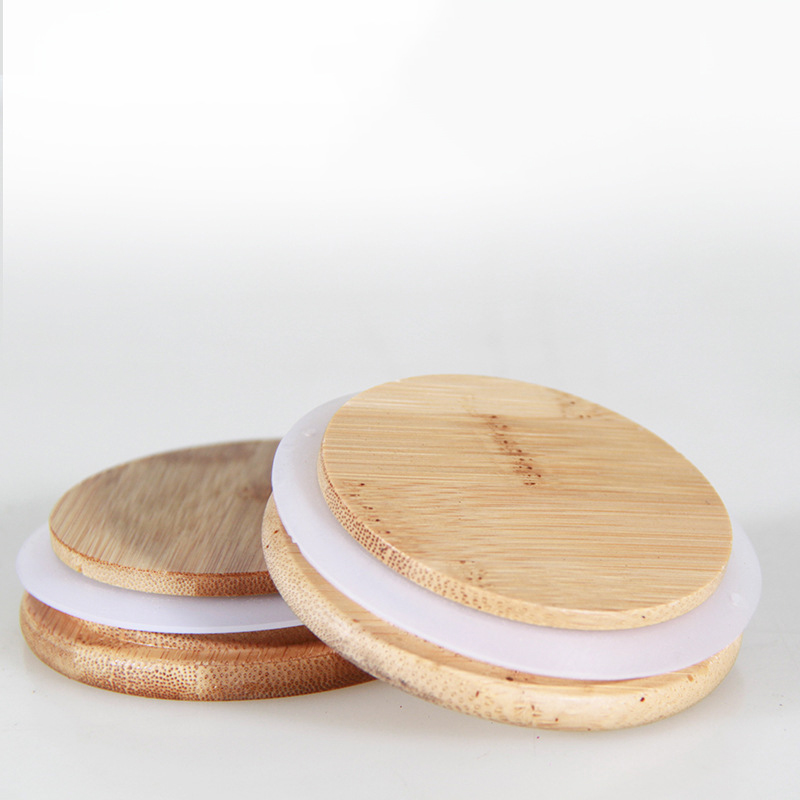 Empty Food Storage Glass Jar Jars Bottles Glass With Bamboo Lid And Silicone Ring 1000ml 500ml In Bulk Wholesale Glass Jars
