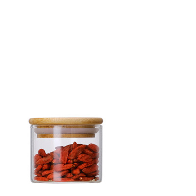 Empty Food Storage Glass Jar Jars Bottles Glass With Bamboo Lid And Silicone Ring 1000ml 500ml In Bulk Wholesale Glass Jars