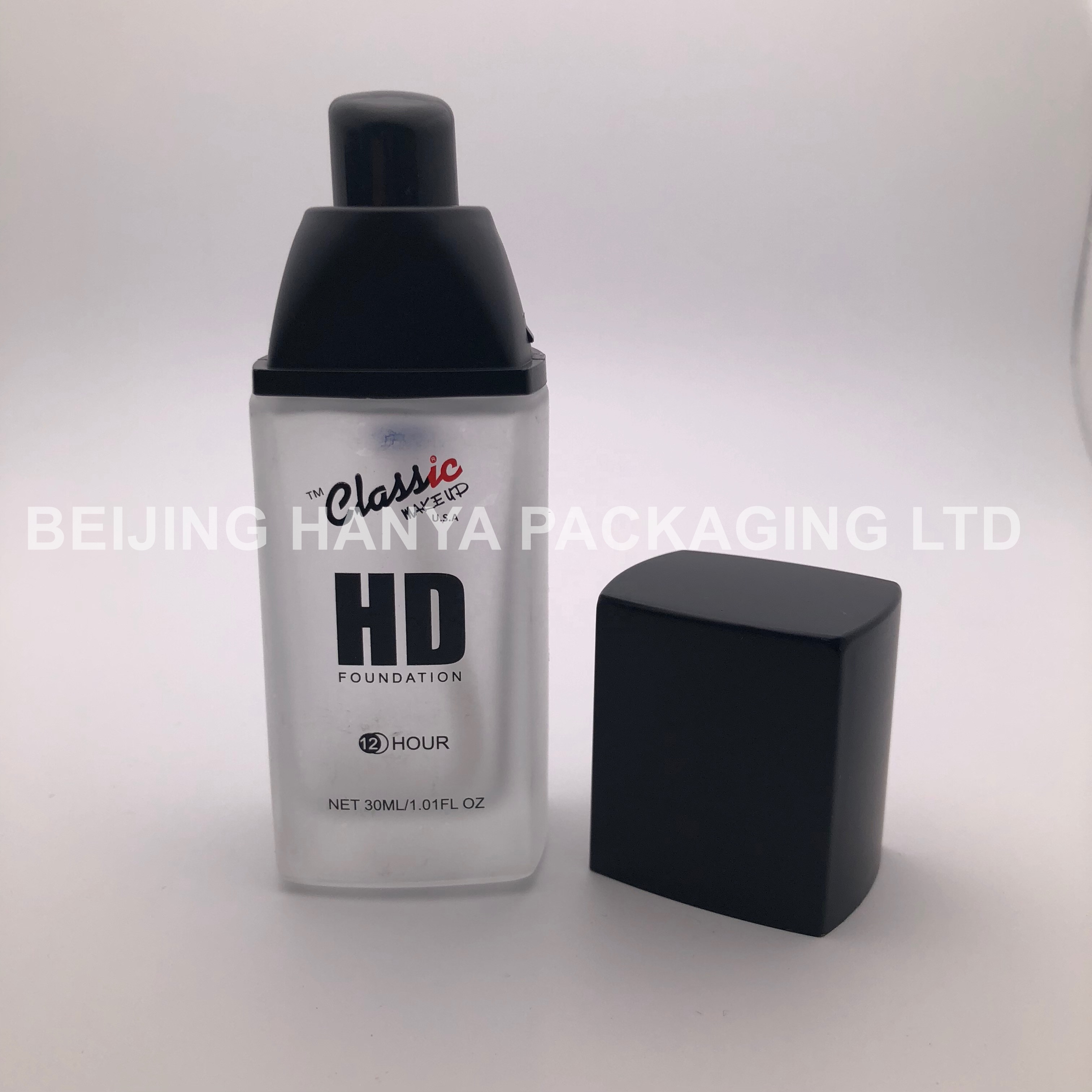 Empty Foundation Bottle Glass With Pump 20ml, 30ml, 50ml