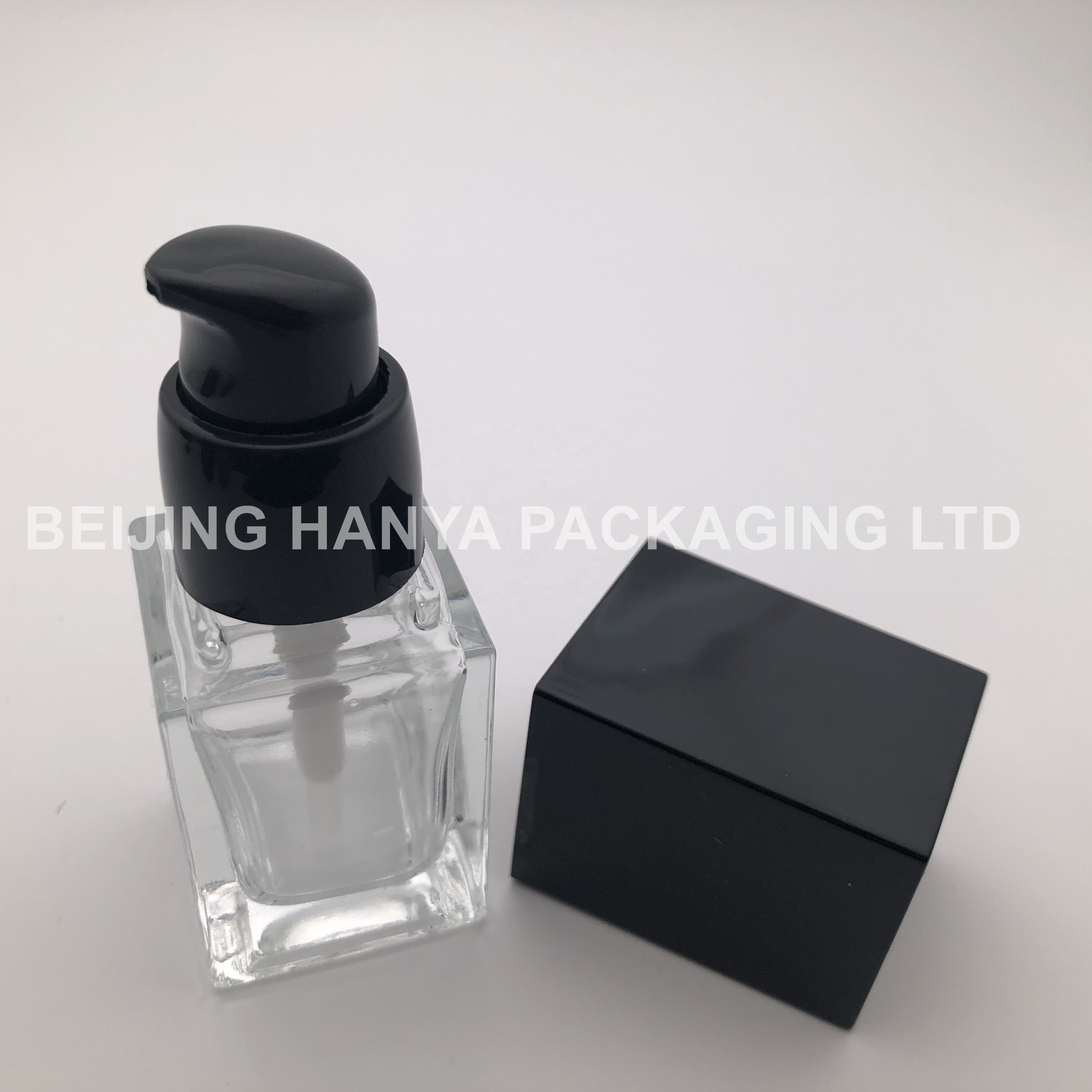 Empty Foundation Bottle Glass With Pump 20ml, 30ml, 50ml