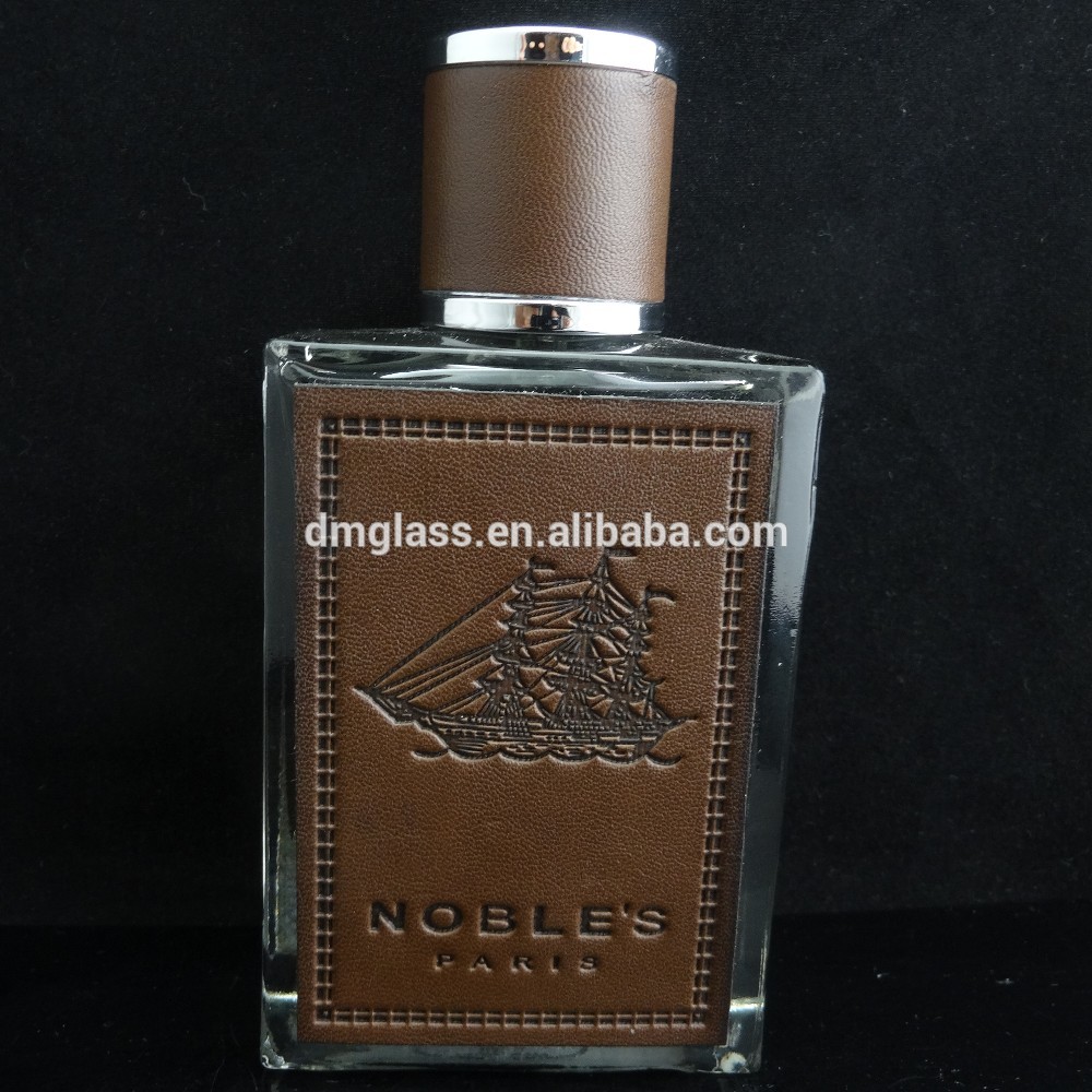 Empty Fragrance Cologne Refillable Perfume Glass Bottle for men With Fine Mist Silver Sprayer