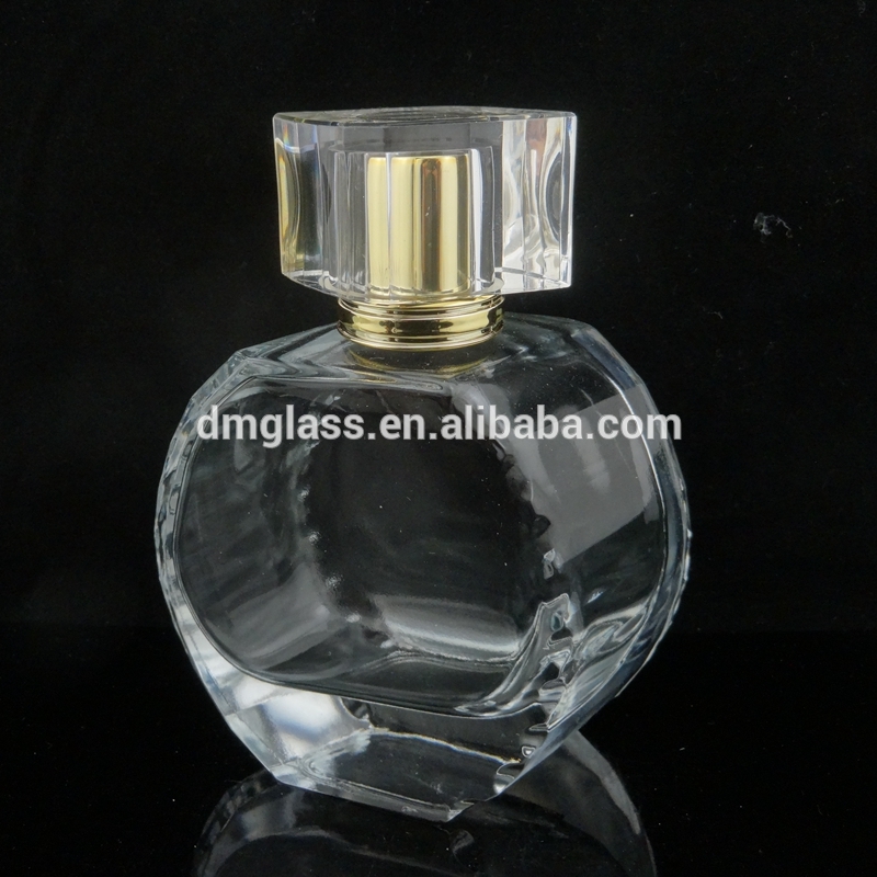 Empty Fragrance Cologne Refillable Perfume Glass Bottle for men With Fine Mist Silver Sprayer