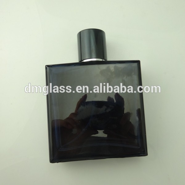 Empty Fragrance Cologne Refillable Perfume Glass Bottle for men With Fine Mist Silver Sprayer