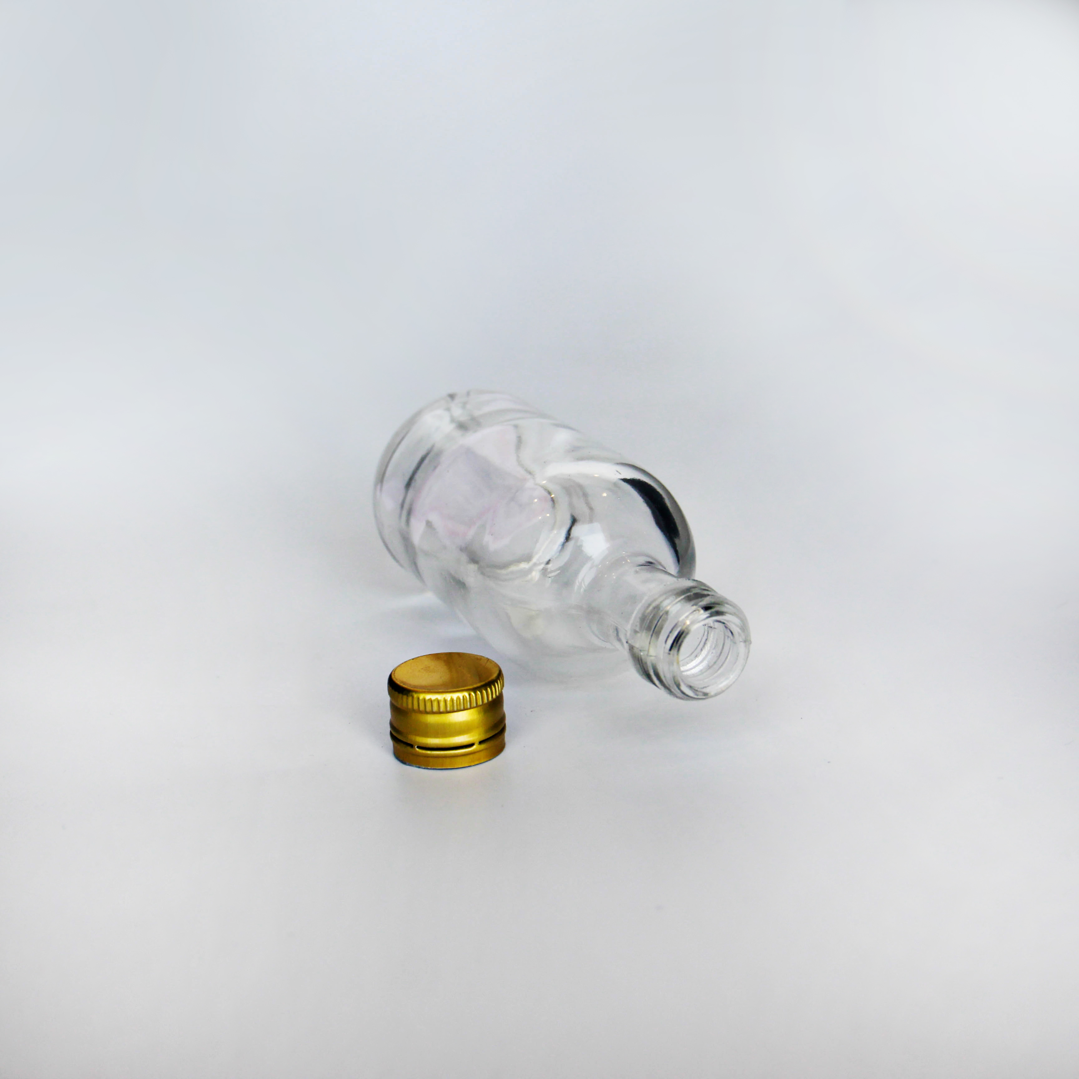 Empty Fragrance Glass Bottle Silver Glass Bottle 100ml Empty Glass Bottle Lip