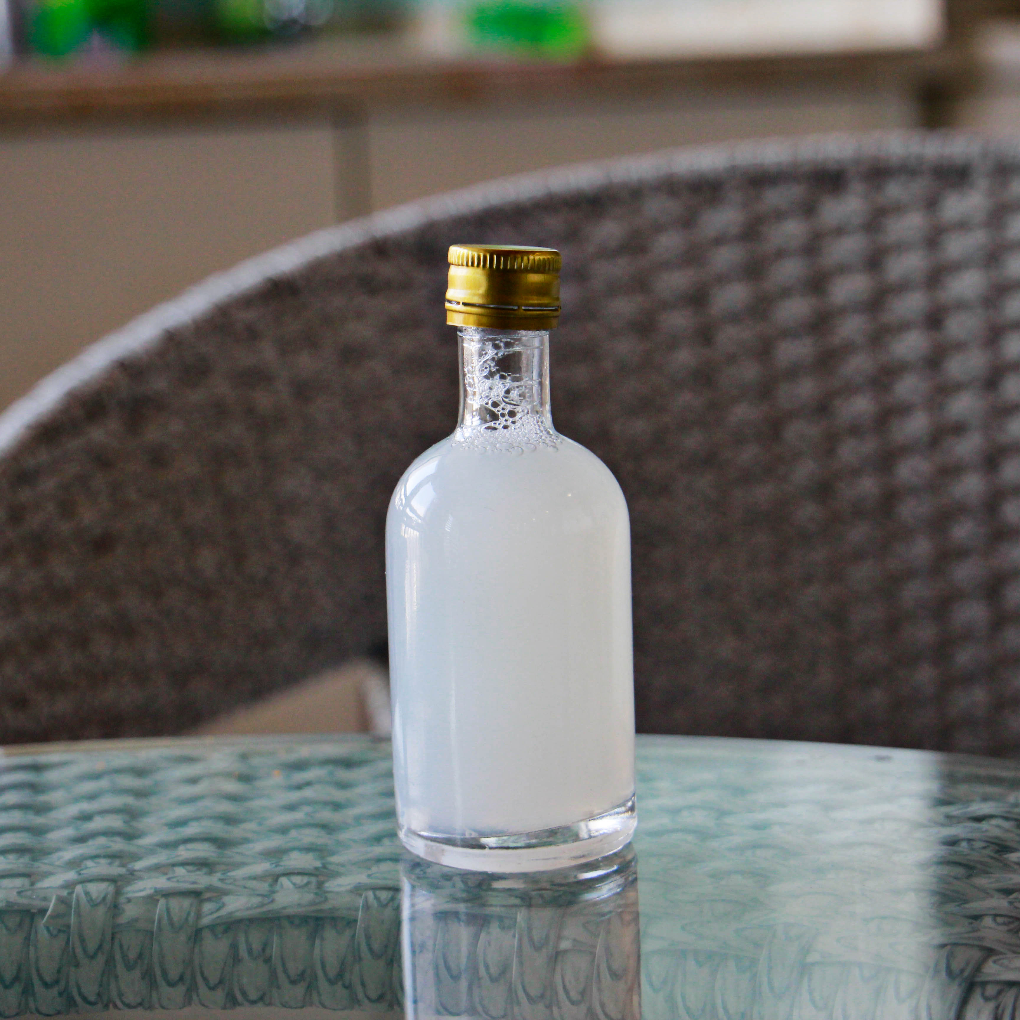 Empty Fragrance Glass Bottle Silver Glass Bottle 100ml Empty Glass Bottle Lip