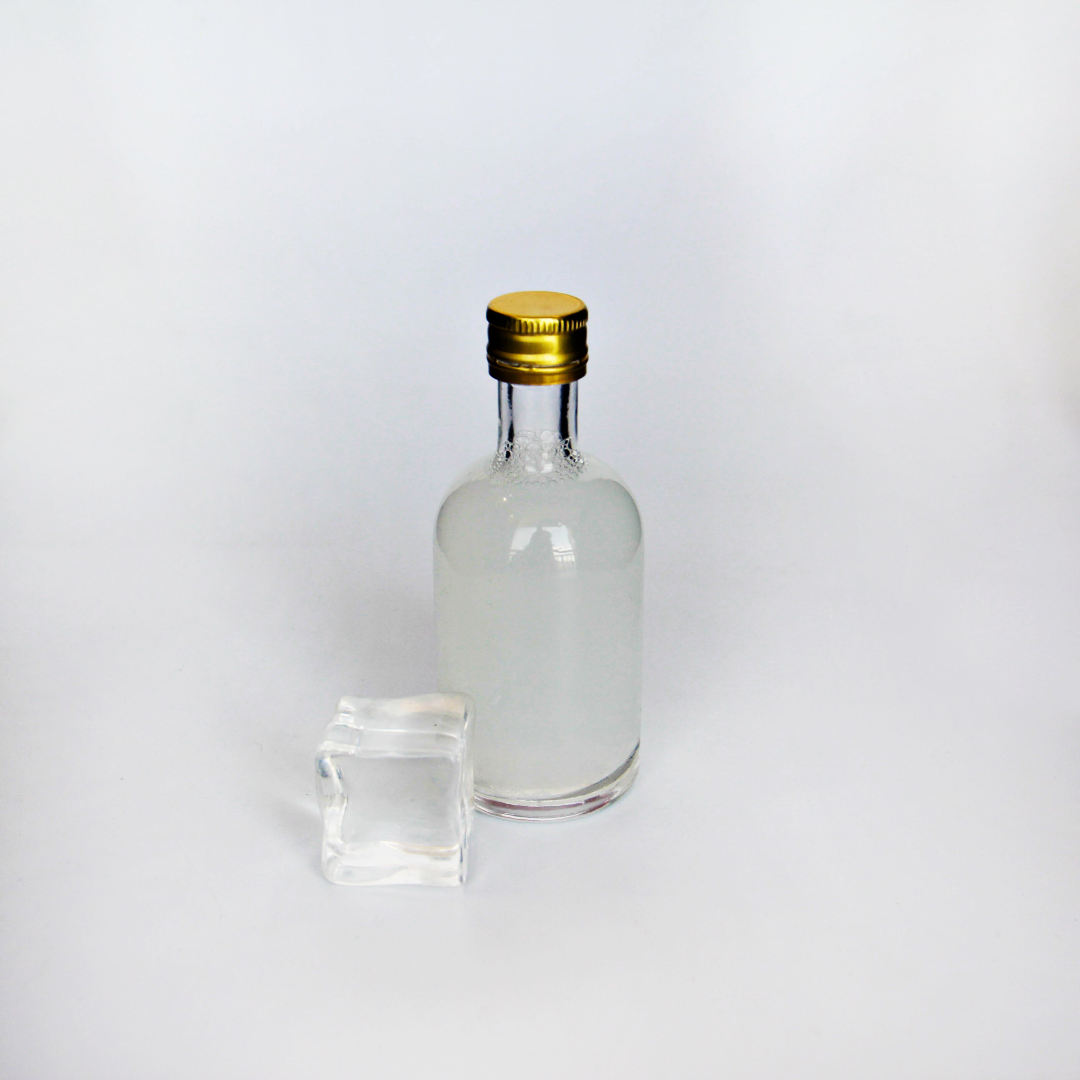 Empty Fragrance Glass Bottle Silver Glass Bottle 100ml Empty Glass Bottle Lip