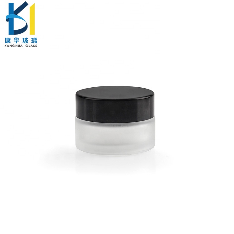 Empty Frosted Clear Glass Cosmetic Cream 15ml Glass Jar