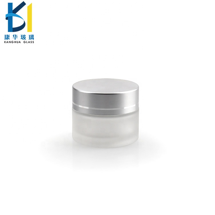 Empty Frosted Clear Glass Cosmetic Cream 15ml Glass Jar