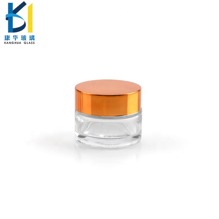Empty Frosted Clear Glass Cosmetic Cream 15ml Glass Jar