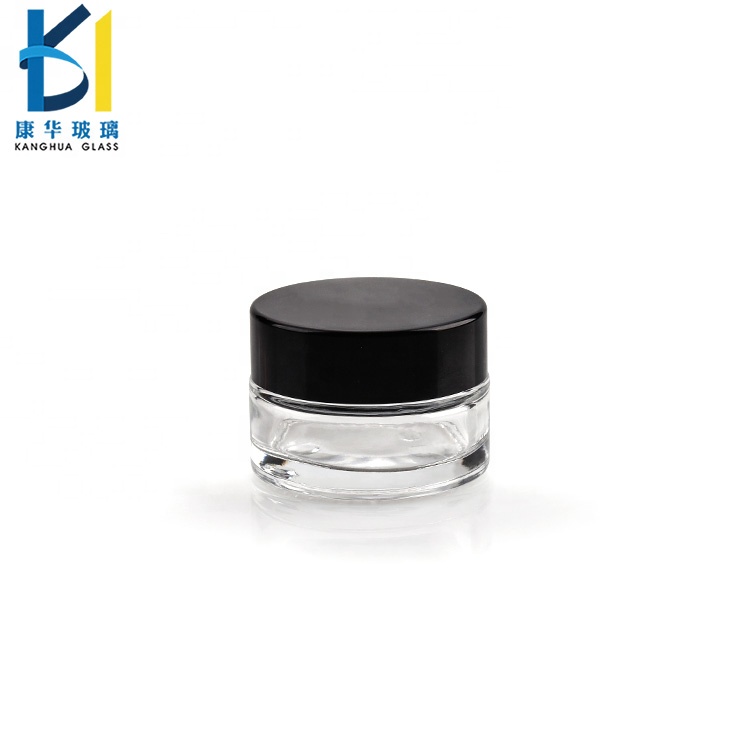 Empty Frosted Clear Glass Cosmetic Cream 15ml Glass Jar