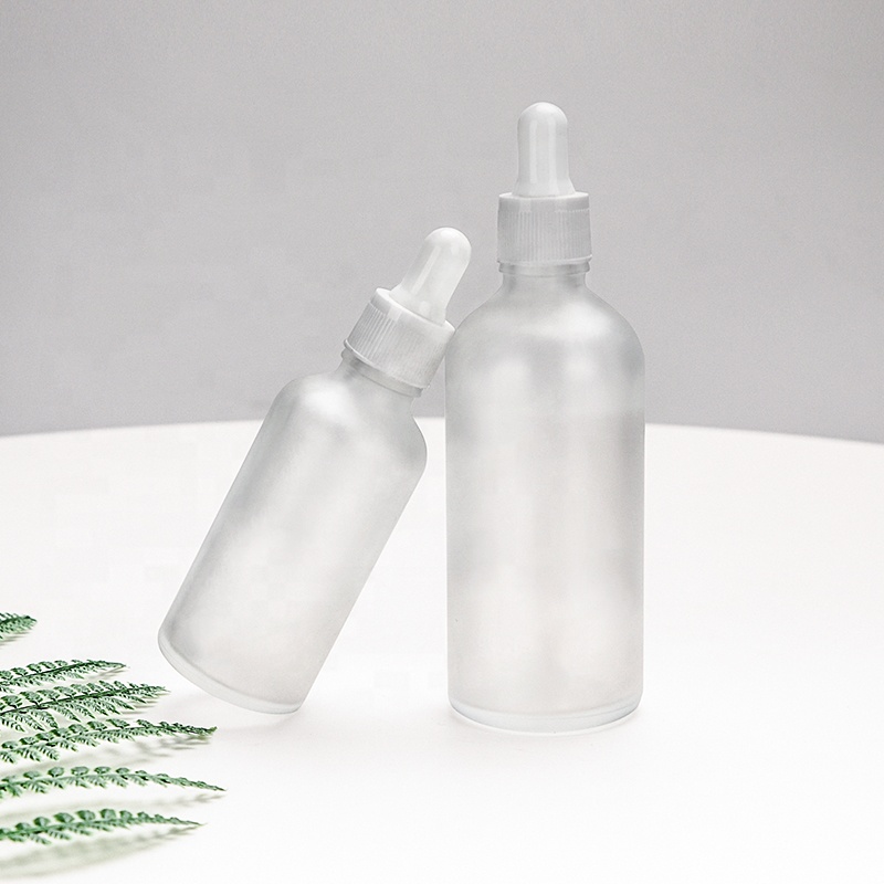 Empty Frosted Glass Dropper Attar Oil Essential Bottles 5ml 10ml 20ml 30ml 50ml 100ml Glass Essential Oil Bottle