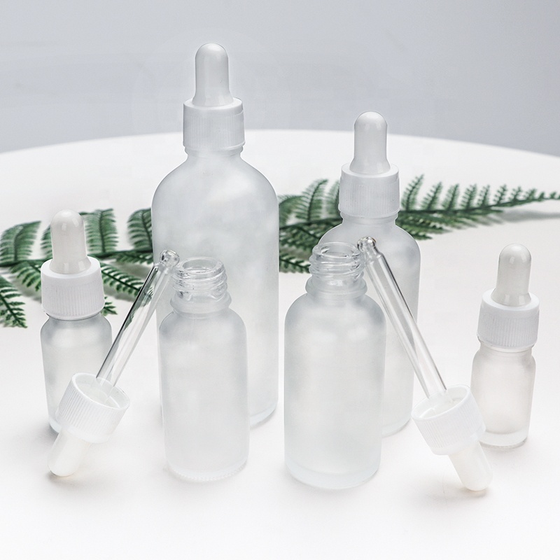 Empty Frosted Glass Dropper Attar Oil Essential Bottles 5ml 10ml 20ml 30ml 50ml 100ml Glass Essential Oil Bottle
