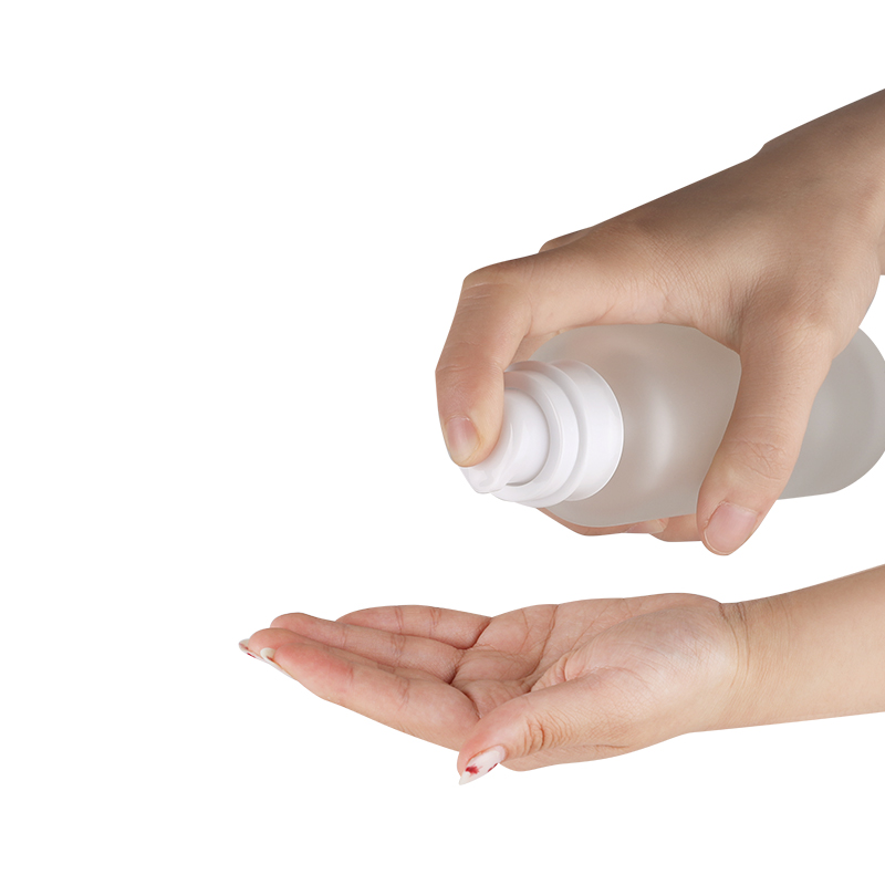 Empty Frosted Glass Lotion Bottle with White Cap 50ml 120ml 150ml for Facial Cream Cosmetic Container 4 oz