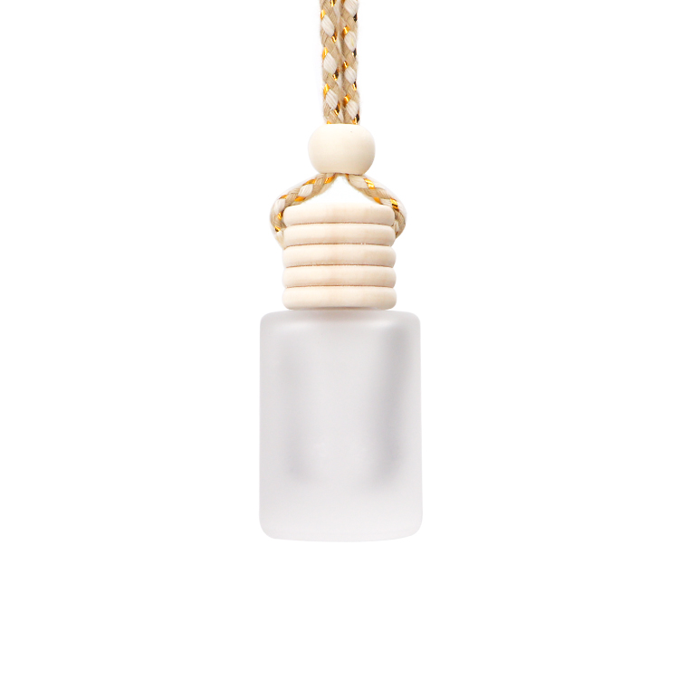 Empty Frosted Hanging Car Perfume Bottle 10ml Round Shape