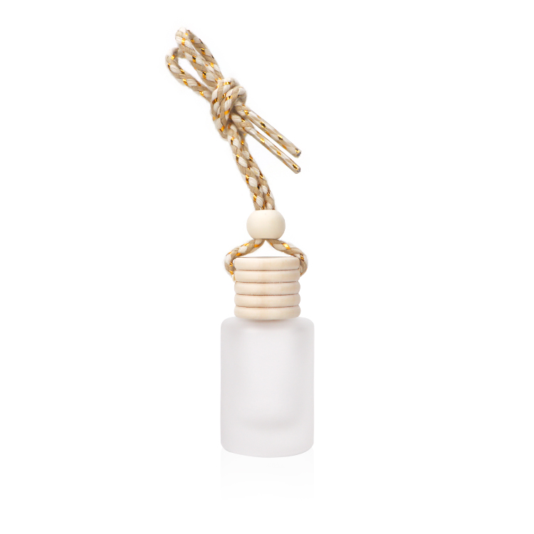 Empty Frosted Hanging Car Perfume Bottle 10ml Round Shape