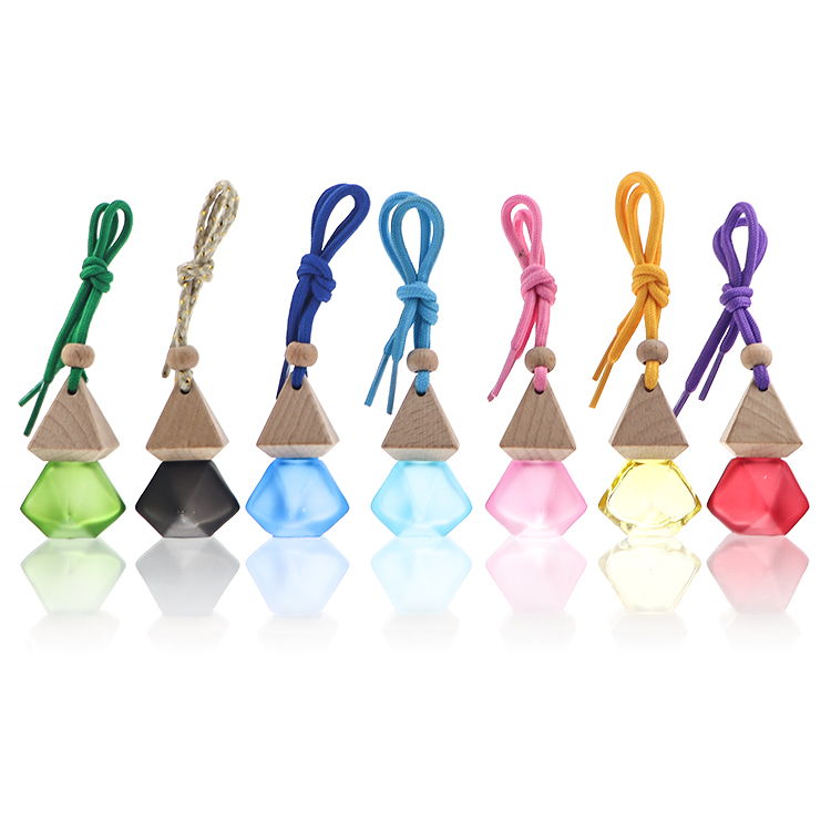 Empty Frosted Hanging Car Perfume Bottle 10ml Round Shape