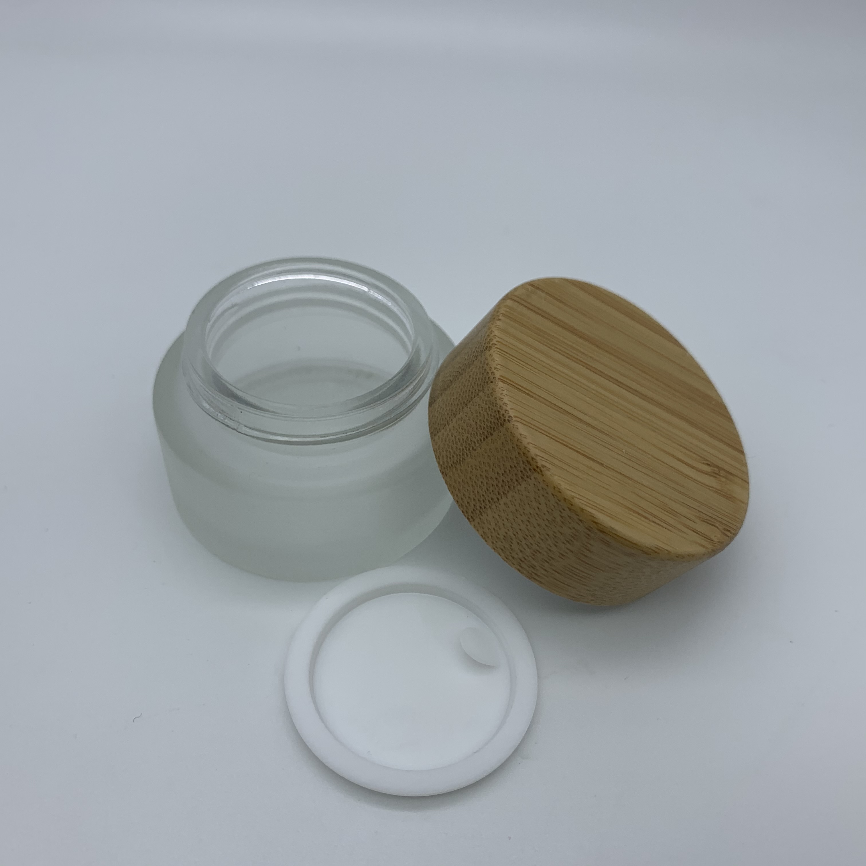 Empty Frosted glass  jar 100ml glass cosmetic jar