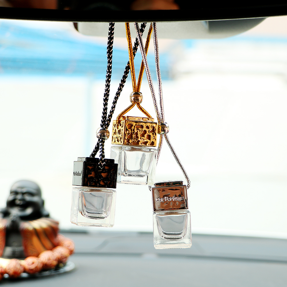 Empty Glass Bottle Car Hanging Perfume Air Freshener Bottle