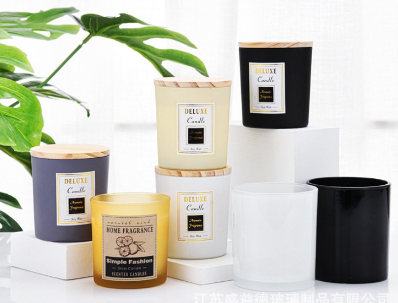 Empty Glass Candle Cup Scented Candle Transparent Candlestick Glasses