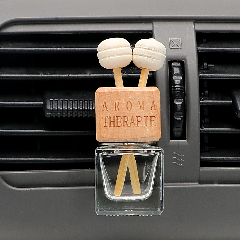 Empty Glass Car Air Freshener Perfume Bottle Fragrance Waterproof Car Diffuser Bottle With Clip