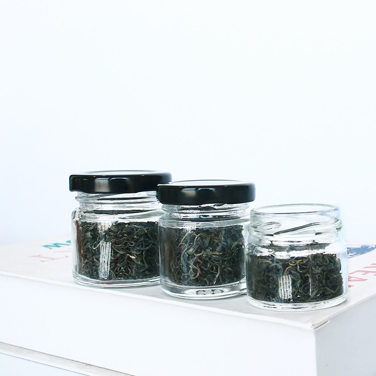 Empty Glass Jar For Saffron Storage and Food Canning Round Jars Packaging Container