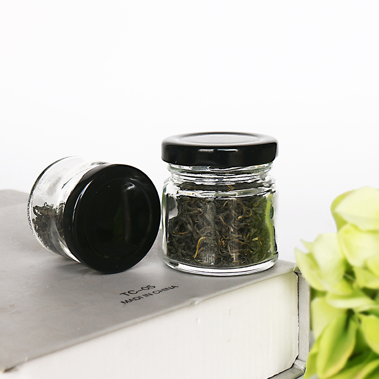Empty Glass Jar For Saffron Storage and Food Canning Round Jars Packaging Container