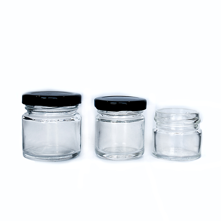 Empty Glass Jar For Saffron Storage and Food Canning Round Jars Packaging Container