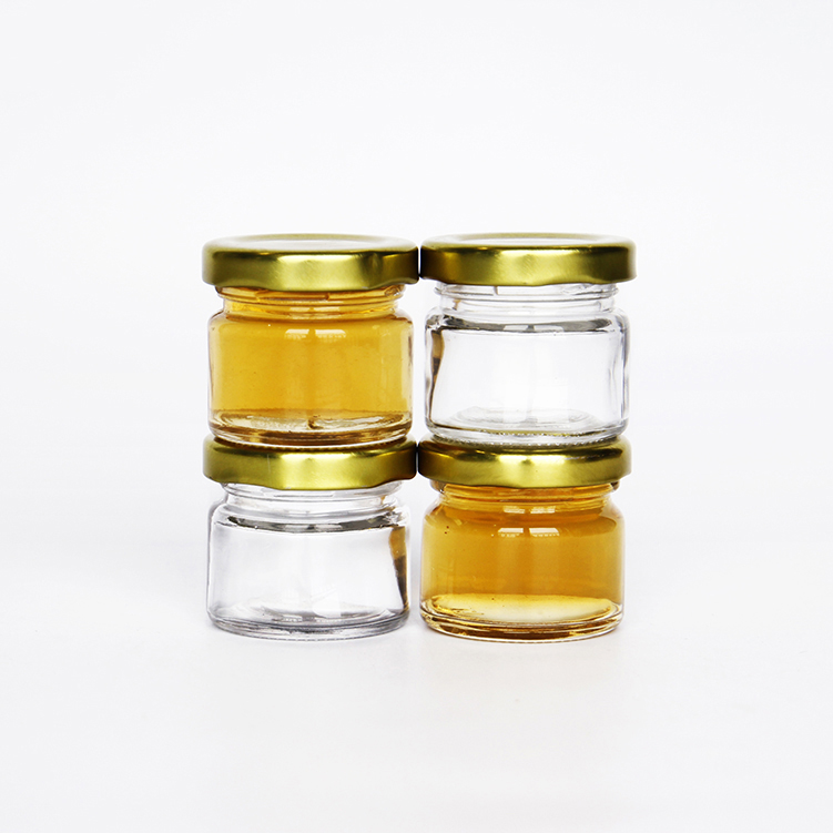 Empty Glass Jar For Saffron Storage and Food Canning Round Jars Packaging Container