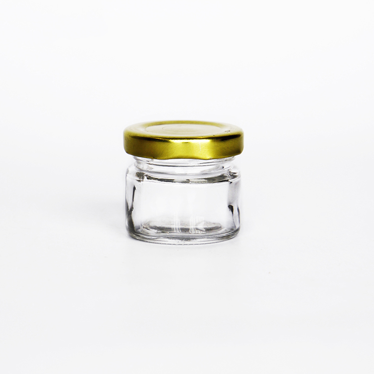 Empty Glass Jar For Saffron Storage and Food Canning Round Jars Packaging Container
