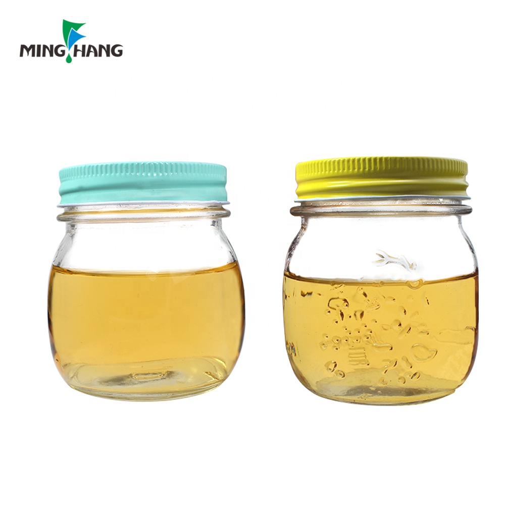 Empty Glass Mason Honey Jars Home Storage Glass Jam Bottle With Aluminum Lid