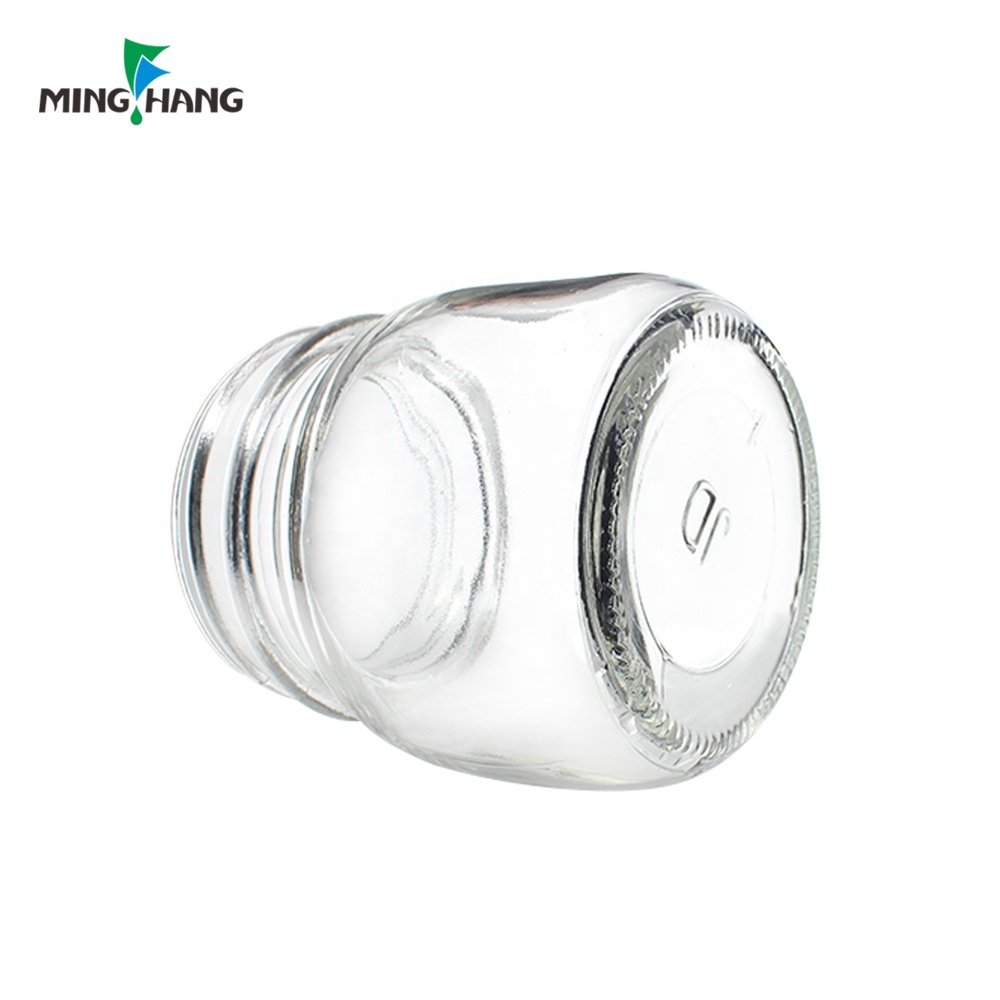 Empty Glass Mason Honey Jars Home Storage Glass Jam Bottle With Aluminum Lid