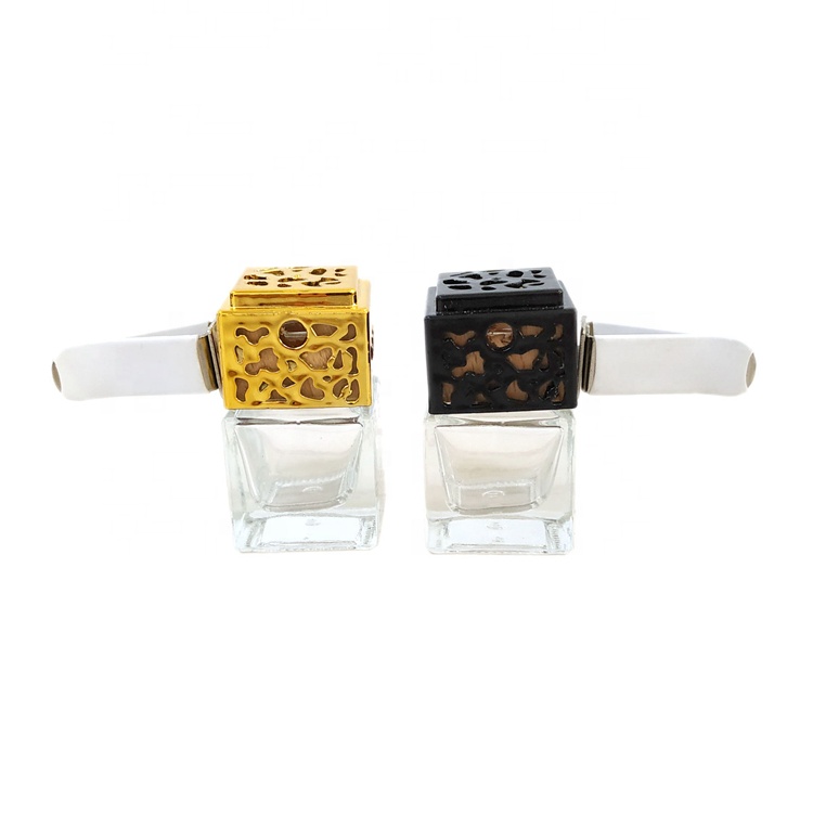 Empty Glass Perfume Refillable Hanging Car Fragrance Bottle Wood Hanging Car Aroma Diffuser 10ml car perfume bottle