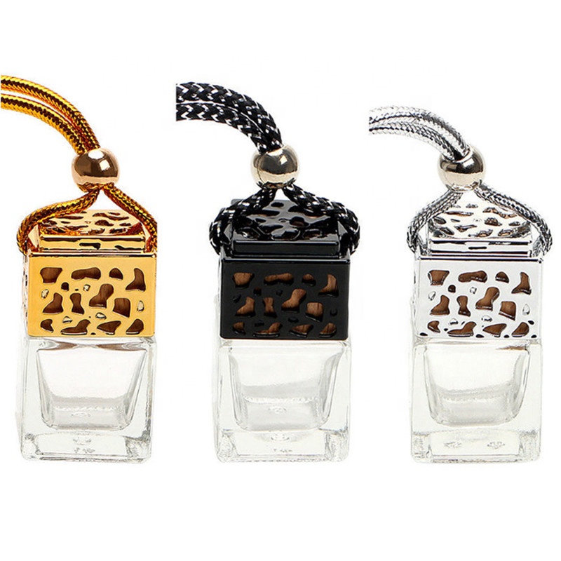 Empty Glass Perfume Refillable Hanging Car Fragrance Bottle