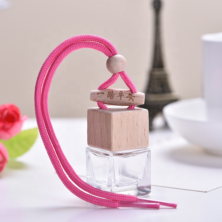 Empty Glass Perfume Refillable Hanging Car Fragrance Bottle