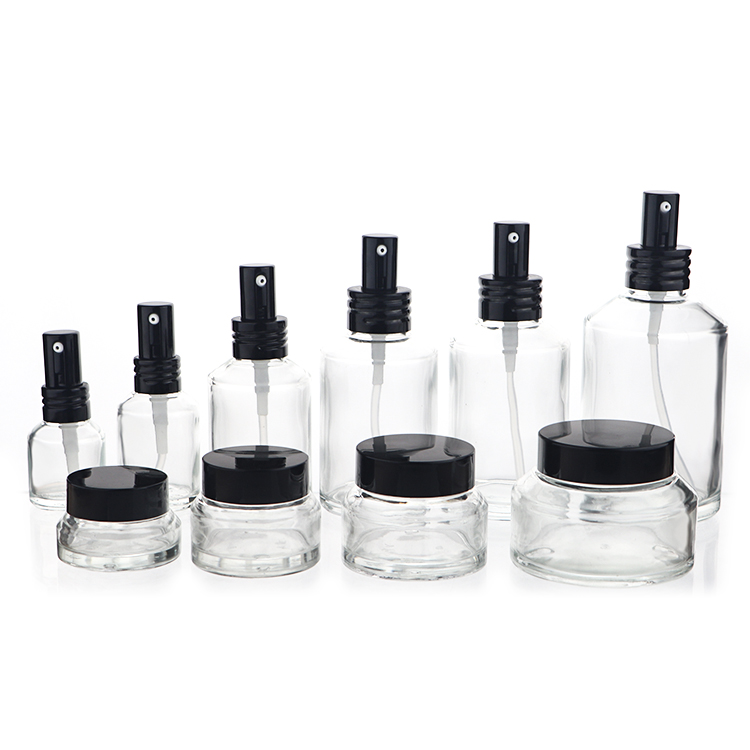 Empty Glass Serum Bottle Lotion Bottle Cosmetic Glass Jar For Emulsion Essence Massage Oil