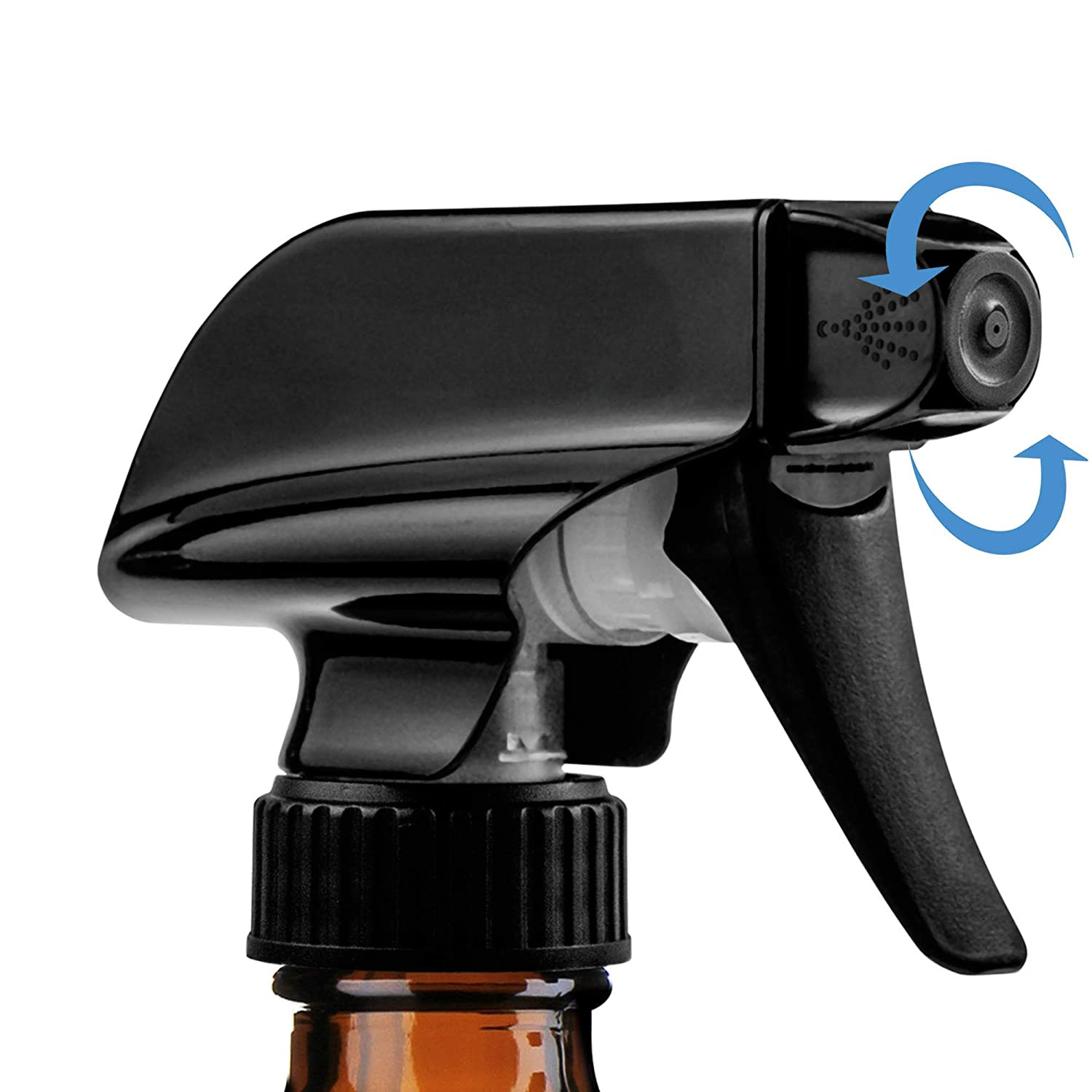 Empty Glass Spray Bottles Durable Black Trigger Sprayer Heavy Duty Mist Stream Stream Settings Great for Essential Oils Cleaning