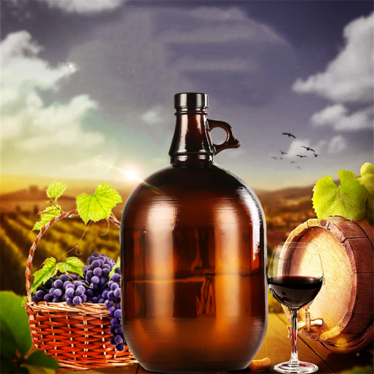 Empty Glass Syrup Bottles For Canning with Metal Lids Glass Maple Syrup Bottles California Red Wine Bottle