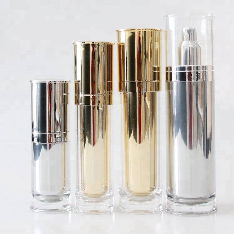 Empty Gold Acrylic Cosmetic Face Cream Eye Cream Jar Container