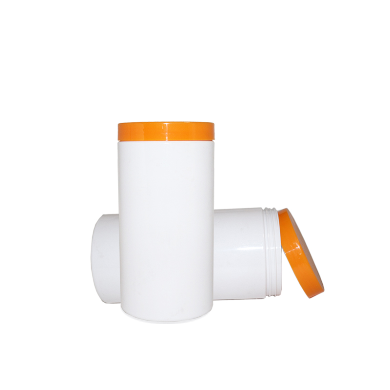 Empty HDPE Plastic Cream Jar Container With Aluminum Plastic Cap