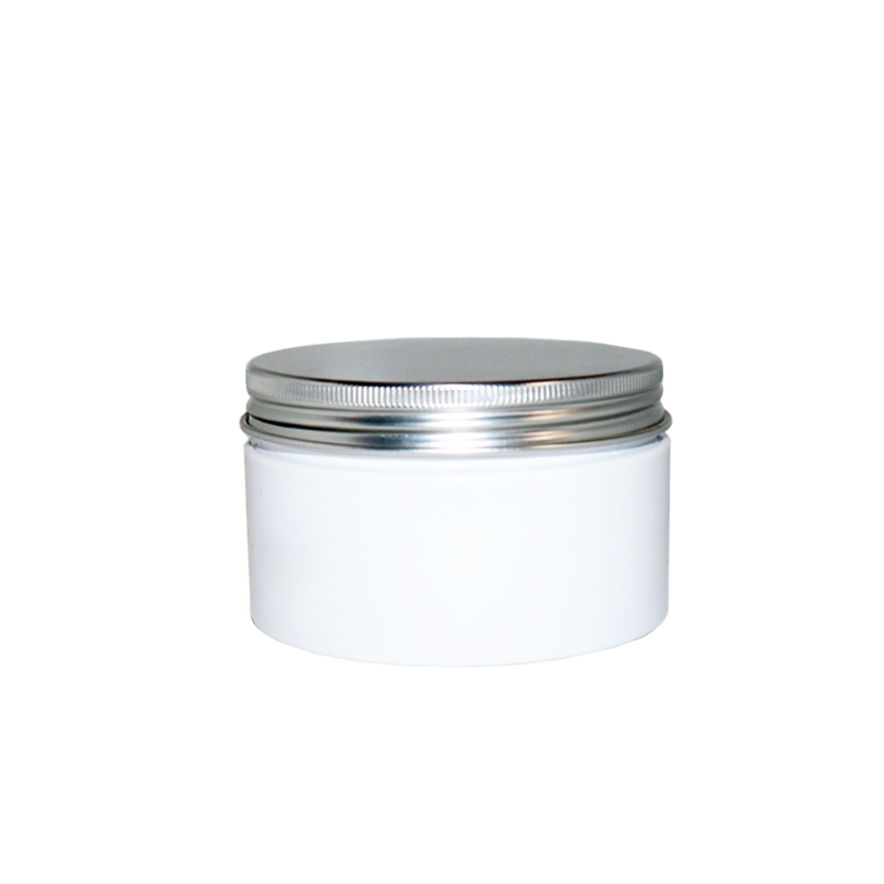 Empty HDPE Plastic Cream Jar Container With Aluminum Plastic Cap