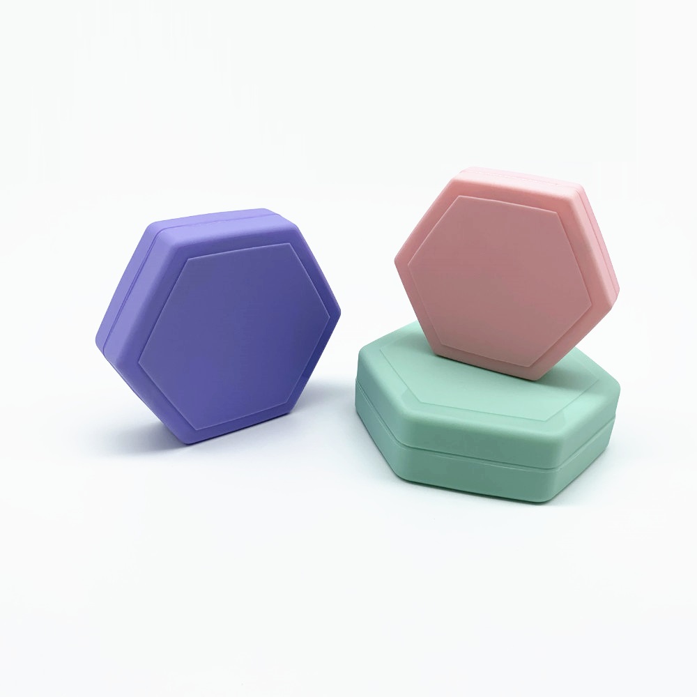 Empty Hexagon Shape Plastic PP Elegant 50ml 100ml 160ml Flat Cosmetic Jar