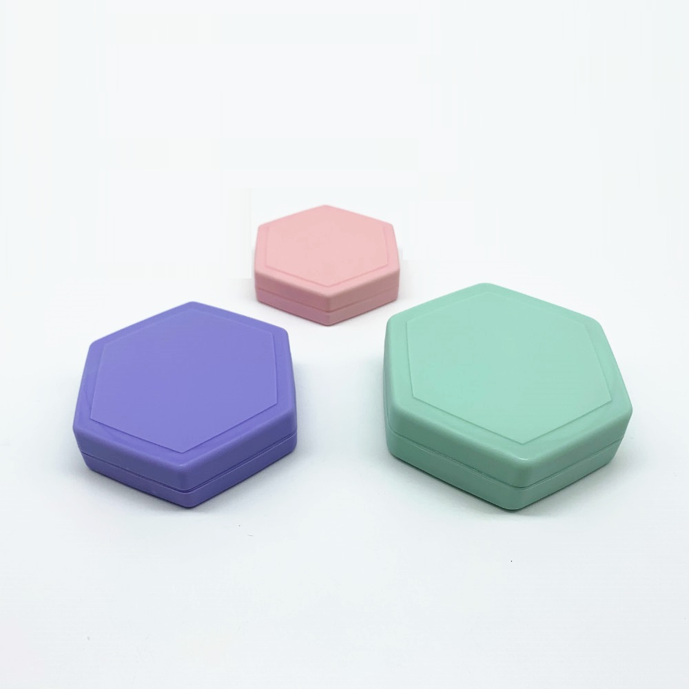 Empty Hexagon Shape Plastic PP Elegant 50ml 100ml 160ml Flat Cosmetic Jar