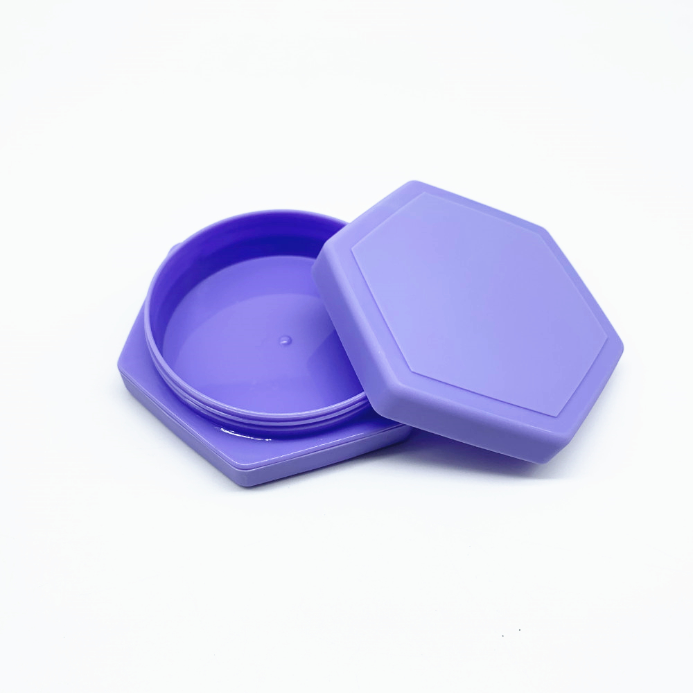 Empty Hexagon Shape Plastic PP Elegant 50ml 100ml 160ml Flat Cosmetic Jar