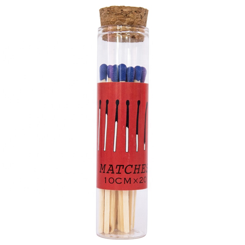 Empty High Borosilicate Glass Jar of Matches Jar With Cork
