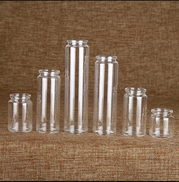 Empty High Borosilicate Glass Jar of Matches Jar With Cork