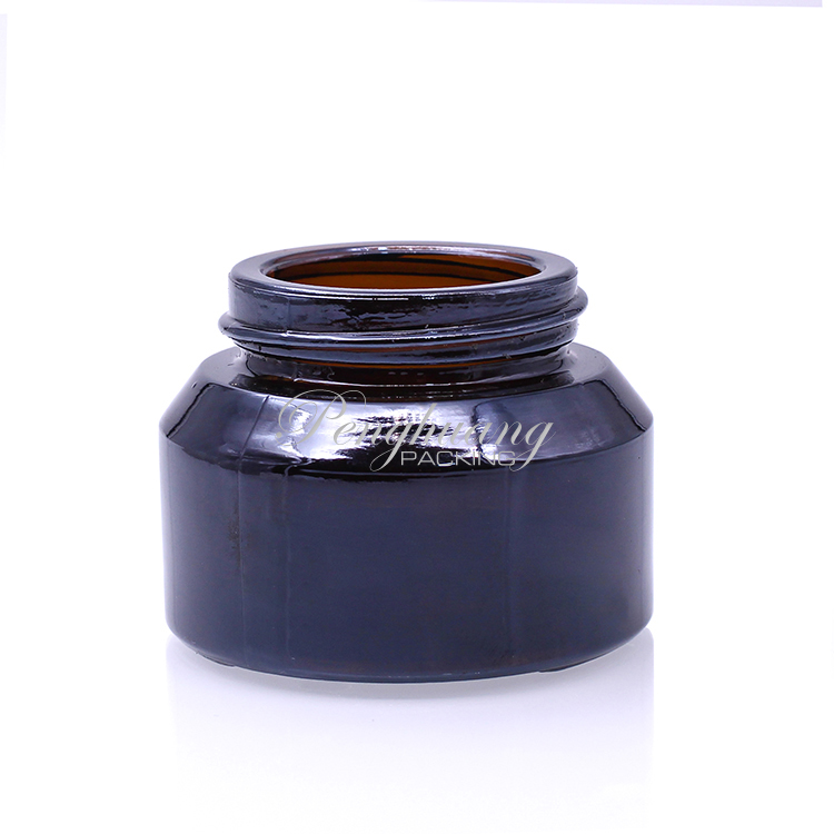 Empty Hot Selling 30ml 1oz Cosmetic Amber Cream Glass Jar With Cap